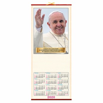Calendario in Canna Papa Francesco