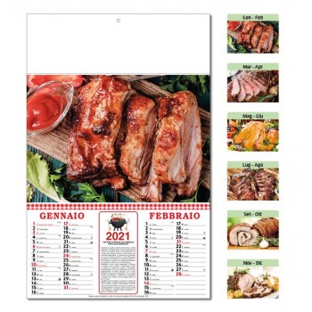 Calendario illustrato Gastronomia Carne 