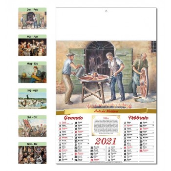 Calendario Illustrato Antichi Mestieri
