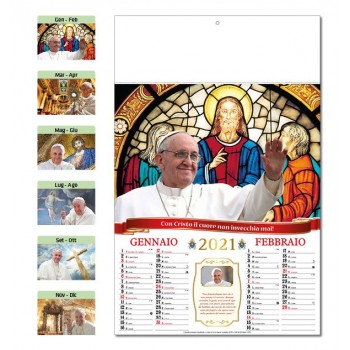 Calendario illustrato Papa