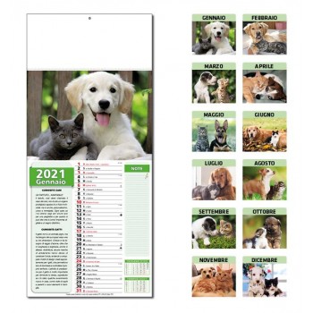 Calendario illustrato Cani e Gatti 