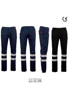ENGINE STRETCH REFLEX PANTALONE IN COTONE CON BANDE