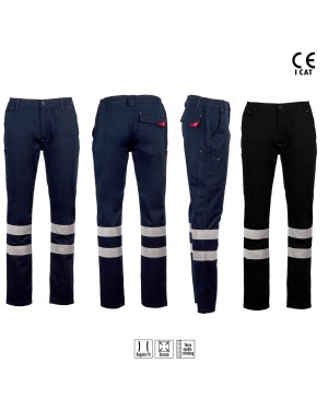 ENGINE STRETCH REFLEX PANTALONE IN COTONE CON BANDE ENGINE STRETCH REFLEX PANTALONE IN COTONE CON BANDE