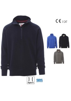 AUSTIN FELPA UOMO MEZZA ZIP GARZATA 330GR PAYPER