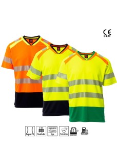 ALLEY T-SHIRT SCOLLO V ALTA VISIBILITÀ PAYPER