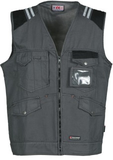 TUCSON GILET BICOLORE IN COTONE PAYPER