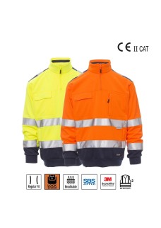 VISION FELPA BICOLORE A.V MEZZA ZIP BANDE 3M PAYPER