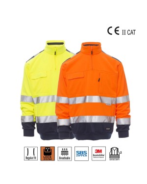 VISION FELPA BICOLORE A.V MEZZA ZIP BANDE 3M PAYPER