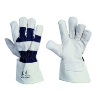 GUANTO FIORE BOV/BIANCO D/M.TELA 30335G