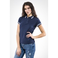 POLO SISSI DONNA COLLETTO RIGATO E0425