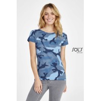 T-SHIRT DONNA GIROCOLLO CAMO WOMEN 01187