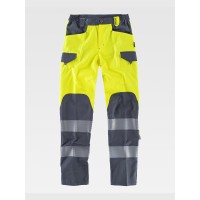PANTALONE ALTA VISIBILITA E BANDE RIFRANGENTI DISCONTINUE C2715
