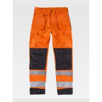 PANTALONE TRIPLE CUCITURE PROTEZIONE ALLE GINOCCHIA ALTA VISIBILITA CLASSE 1 C2912