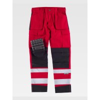 PANTALONE MULTITASCHE BANDE RIFRANGENTI C2913 PANTALONE MULTITASCHE BANDE RIFRANGENTI C2913