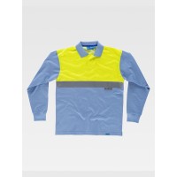 POLO MANICA LUNGA TESSUTO ANTIBATTERICO E BANDE RIFRANGENTI C3443