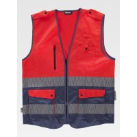 GILET ALTA VISIBILITA E BANDE RIFRANGENTI SEGMENTATE C3687