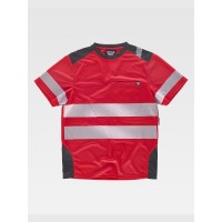 T-SHIRT BANDE RIFRANGENTI DISCONTINUE C9242