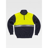 FELPA BICOLORE ALTA VISIBILITA BANDA RIFRANGENTE C9841