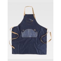 GREMBIULE CON PETTORINA TESSUTO DENIM E CANVAS M716 GREMBIULE CON PETTORINA TESSUTO DENIM E CANVAS M716