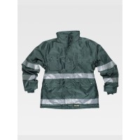 PARKA IMBOTTITO BANDE RIFRANGENTI TESSUTO OXFORD S1008 PARKA IMBOTTITO BANDE RIFRANGENTI TESSUTO OXFORD S1008