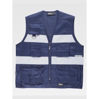 GILET MULTITASCHE LEGGERO BANDE RIFRANGENTI S3107 GILET MULTITASCHE LEGGERO BANDE RIFRANGENTI S3107