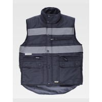 GILET MULTITASCHE IMBOTTITO BANDE RIFRANGENTI S3207
