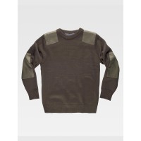PULLOVER UNISEX GIROCOLLO RINFORZI IN TWIL S5500