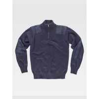 PULLOVER UNISEX MEZZA ZIP RINFORZI IN TWILL S5502 PULLOVER UNISEX MEZZA ZIP RINFORZI IN TWILL S5502