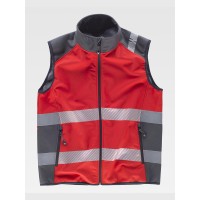 GILET SOFTSHELL BANDE RIFRANGENTI DISCONTINUE S9232