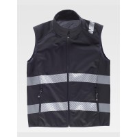 GILET SOFTSHELL BANDE RIFRANGENTI DISCONTINUE S9233