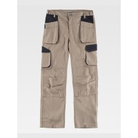 PANTALONE DA LAVORO MULTITASCHE ELASTICIZZATO PROTEZIONE ALLE GINOCCHIA WF2650